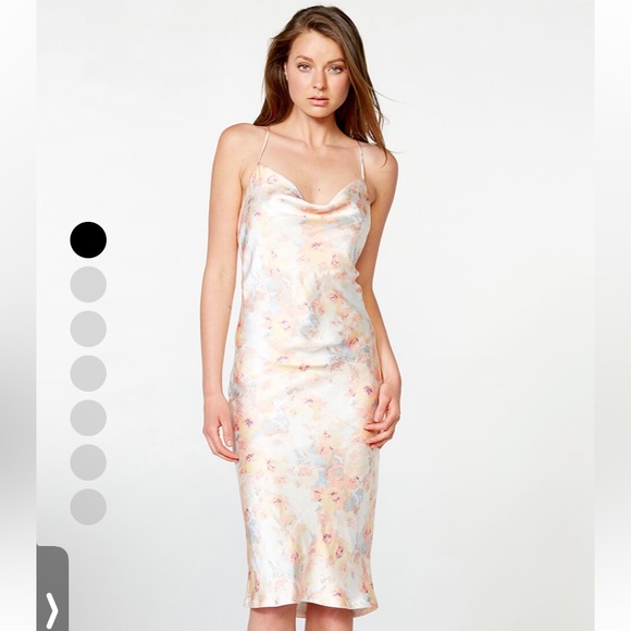 NWT Floral Satin Slip Dress - Picture 1 of 4